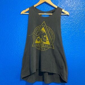Obey Black Tank Top with Gold Graphic